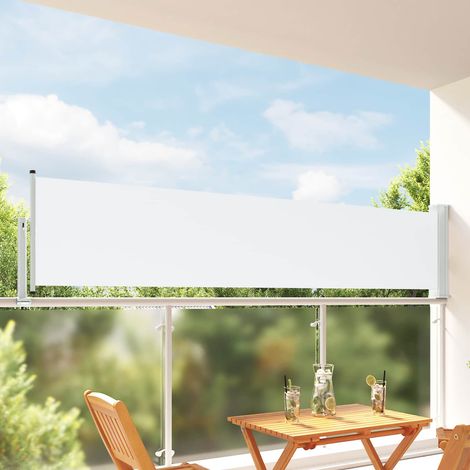 vidaXL Auvent latéral 100% polyester fer acier