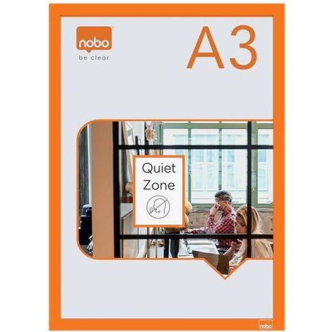 Nobo Magnetrahmen A3 Orange im Zwei-Pack