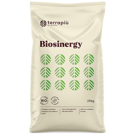 Biosinergy, (25 kg), inoculo granulare di funghi micorrizici e batteri della rizosfera per ortaggi, piante e fiori
