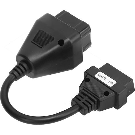 Adaptateur OBD2 Professionnel 12 Broches vers 16 Broches, câble de diagnostic auto, extension véhicule, connecteur universel, outil de scan automobile. (1/5)