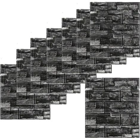 20pcs 3D Foam Brick Wall Stickers, Self-Adhesive, Waterproof, Kitchen, Living Room, Bathroom, Hallway (1/5)