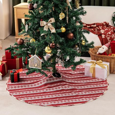 Tappetino Albero Natale Maglia Rosso Diametro 148 cm (1/5)