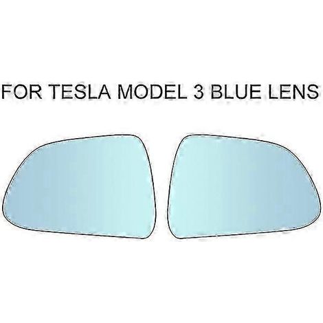 1 paire de rétroviseurs grand angle étanches, anti-éblouissement et à large vision, compatibles avec Tesla Model 3 Y. Accessoires auto pour Tesla Model 3 (bleu). (1/4)