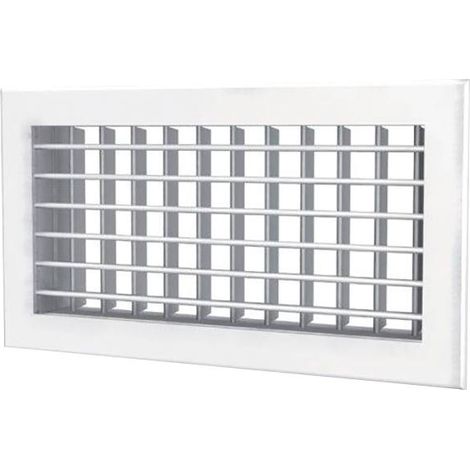 Griglia di mandata bifilare in allumino L500 x H150 Colore RAL 9010