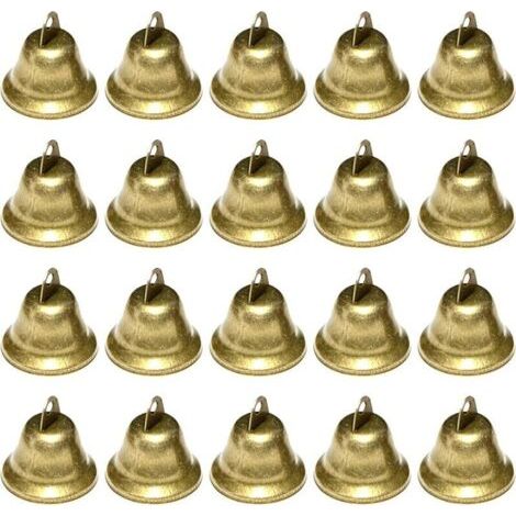 Petites clochettes, 20 pièces clochettes vintage pour décoration de mariage et de festival, clochettes de Noël pour arbres de Noël, clochettes en métal pour porte-clés, artisanat. (1/5)