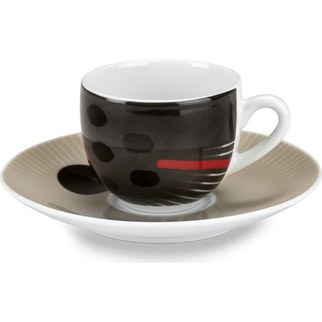 Fade set caffè Japan porcellana decorata colori assortiti 6 persone
