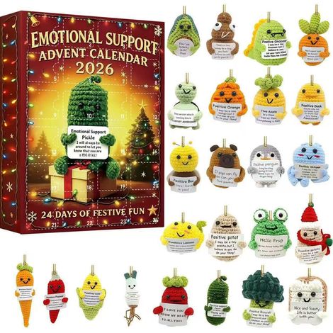 EMOTIONAL SUPPORT ADVENT CALENDAR Christmas Emotional Quotes Calendar Blind Box - Emotional Quotes C (GJ649-003-26)