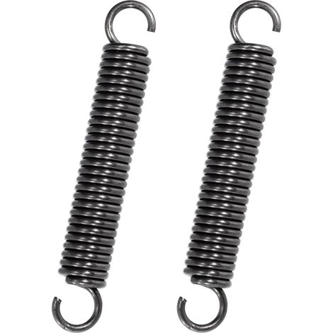 Ressort de Traction 125mm Ressorts de Tension avec Crochets Ressorts en Fil de piano Diamètre du Fil 3,2mm Diamètre Extérieur 20mm Force 28,7kg 2 Pièces (1/5)