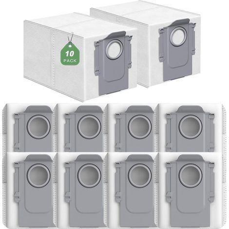 10-Pack Vacuum Cleaner Bags for Roborock Q Revo/Qrevo Pro/Qrevo MaxV/Qrevo Curv/Qrevo Master/S8 MaxV Ultra/S8 Max Ultra, Dust Bags for Roborock QV 35A/QV 35S/Saros 10R (1/5)