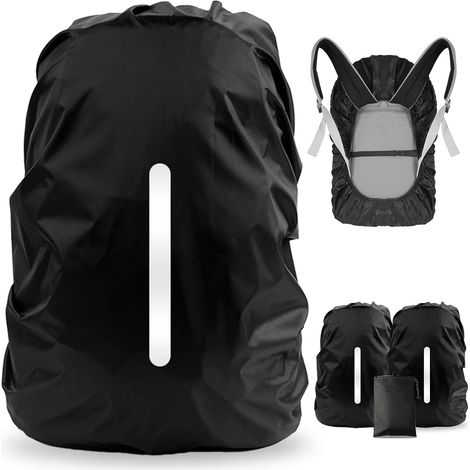 Housse de pluie imperméable et réfléchissante pour sac à dos, anti-poussière, antivol, idéale pour vélo, randonnée, camping et voyag (1/5)
