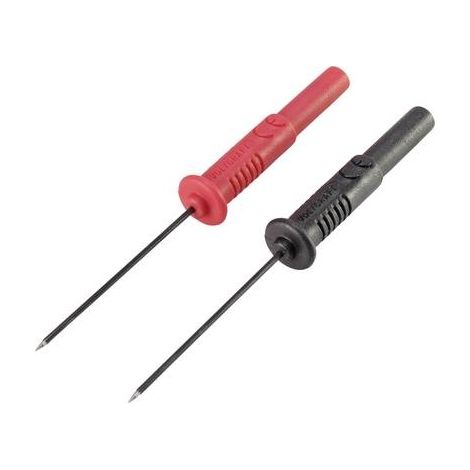 JEU DE POINTES DE TOUCHE DE SÉCURITÉ VOLTCRAFT VC-8015055 FEMELLE 4 MM CAT II 300 V NOIR, ROUGE 1 SET (1/4)