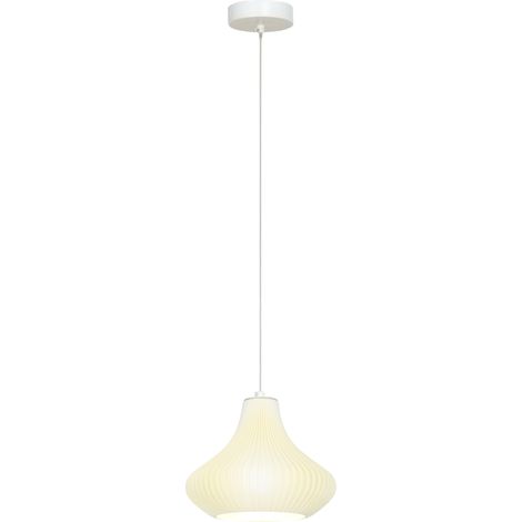 Apportez une touche de modernité à votre intérieur avec cette suspension ornée d'un motif floral imprimé en 3D. De plus, son culot E27 vous permet de changer facilement d'ampoule (1/5)