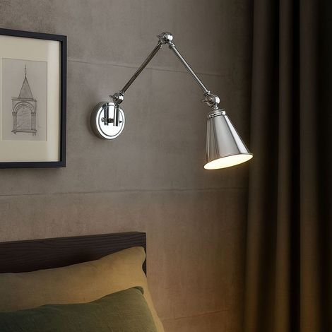 Applique murale orientable vintage "Tika" - Chromé