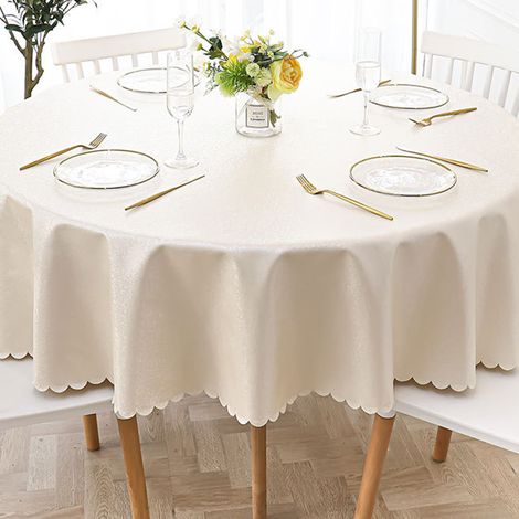 1 nappe ronde - PU Gypsophila - dorée - 140 cm de diamètre (1/5)