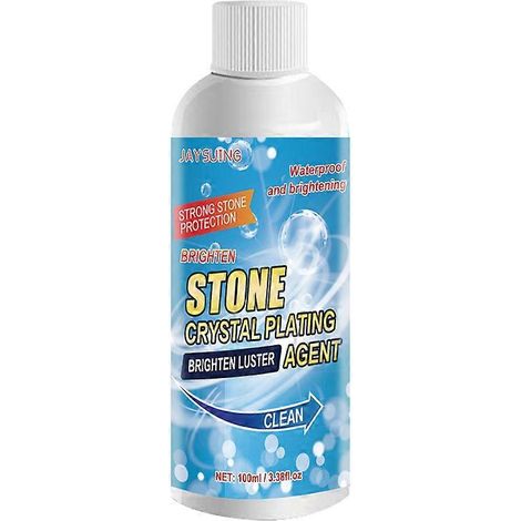 Lot de 2 agents de placage cristal pour pierre, revêtement de polissage pour marbre et quartz, protection anti-corrosion, réparation des rayures et détachage. (1/4)