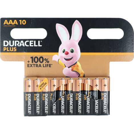 DURACELL Batterie DURACELL Plus 163584 Micro AAA 10 St./Pack. (1/4)