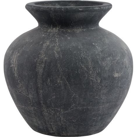 Amalfi Vase - Ceramic - L31 x W31 x H30 cm - Grey