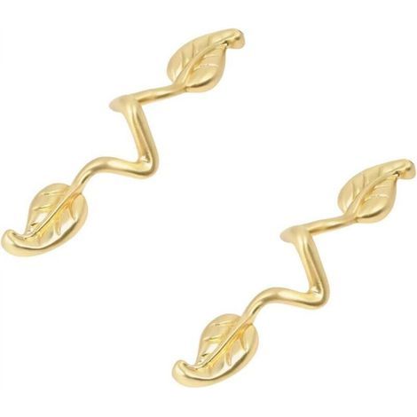 Poignées de tiroir à motif de feuilles, style vintage brossé, 2 pièces, poignées de commode, poignées de commode à feuilles (1/4)