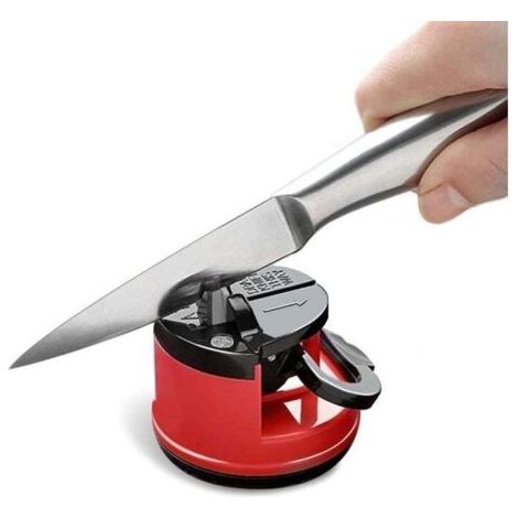 QORVA
-Affûteur de couteaux en pierre, aiguisoir de couteaux de cuisine ciseaux de sécurité, broyeur de lames, affûtage de couteaux en tungstène diamant, outil avec ventouse，rouge..