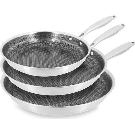 Set de 3 poêles revêtu en acier inoxydable, TRINOX (1/3)