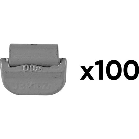 JBM54657 Boîte de 100 contrepoids en zinc avec clip de 10 g, spécial pour jante universelle