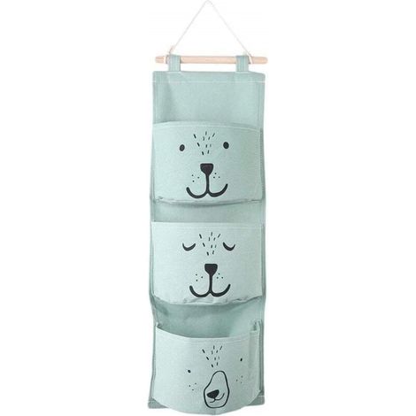 Ulisem Hängende Aufbewahrungstasche, Wand-Organizer, Allzwecktasche, 3 Schubladen (Grün) (1/4)