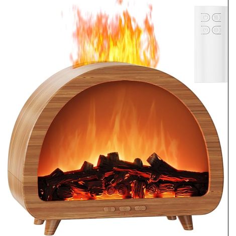 Diffuseur d'huiles essentielles pour cheminée - de parfum d'aromathérapie à flamme - Machine à de brume froide - d'air avec feu factice coloré (1/5)