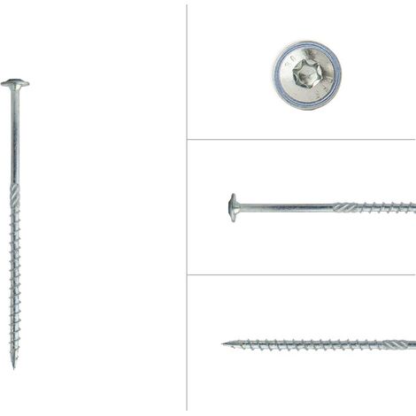 Tellerkopfschrauben Verzinkt 6 x 140 mm Torx 30 - Schachtel 50