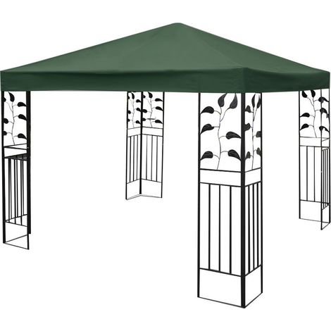 Telo Tetto ricambio per gazebo da sole 3x3m, Tessuto copertura superiore per gazebo Verde (1/4)