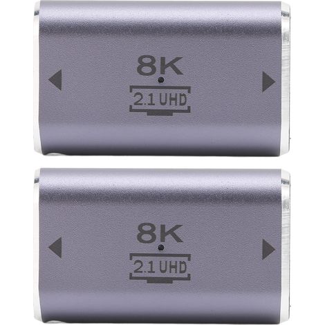 2 adaptateurs femelle-femelle HDMI 8K 3D pour téléviseurs et projecteurs – coupleur HD haute performance (1/5)