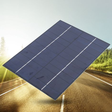 Panneau solaire polycristallin 5,5W 12V pour charge USB et connecteur 5521DC (1/5)