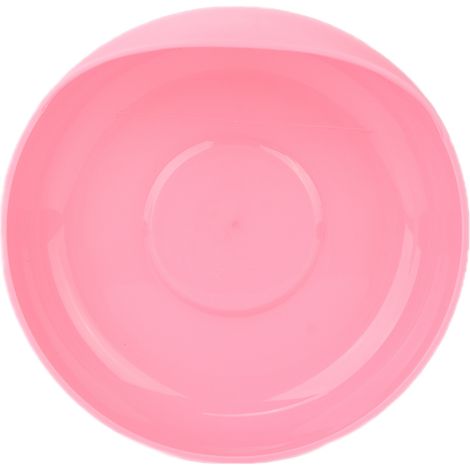 Assiette élargie antidérapante anti-renversement pour personnes âgées et handicapées, avec ventouse, rose (1/5)