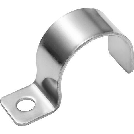 20 Pièces Fixation Grillage Rigid,U-Collier De Serrage Lourd Un Trou Acier Inoxydable Fixation Grillage Rigide Sur Mur Pour Installation De Câble L'Intérieur Et L'extérieur Ø 20 mm (1/5)