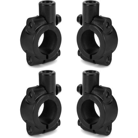 4 Pièces Adaptateur Rétroviseur Moto 22 mm / 7/8 Pouces pour Guidon, Support Universel 10 mm Compatible Moto, Vélo, Dirt Bike et ATV (1/5)