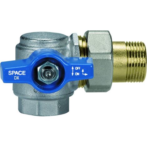 VALVOLA A SFERA A SQUADRA IN OTTONE VERSO DESTRO MODELLO SPACE 3/4   EFFEBI S.P.A.