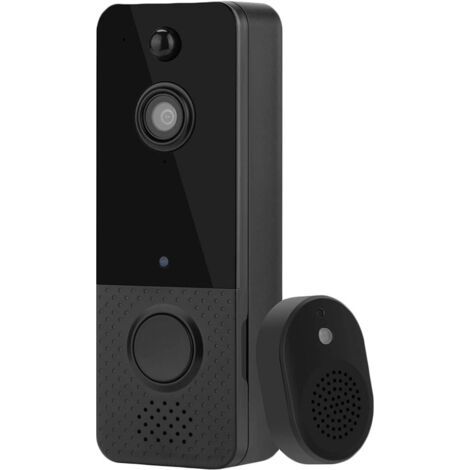 Sonnette sans fil avec caméra, interphone vidéo Wi-Fi 1080p sans fil avec carillon, détection des piétons, interphone bidirectionnel, stockage cloud, étanchéité IP65 (1/5)