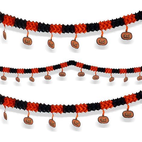Guirnalda de Halloween Decoraciones de cadena de Halloween con guirnalda de calabazas para