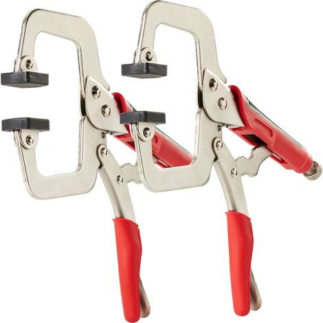 SOTECH Montagehilfen für Schubladenauszüge 1 Paar Klemmzwingen Schnellspannzwingen 285 x 145 mm Backenweite bis 80 mm für die Schubladen-Montagehilfe Klemmzange Schweißzange C-Klemme Gripzangen (1/5)