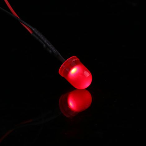 50 diodes LED pré-câblées DC12V à diffusion multicolore, 10 mm, rouge (9) (1/5)