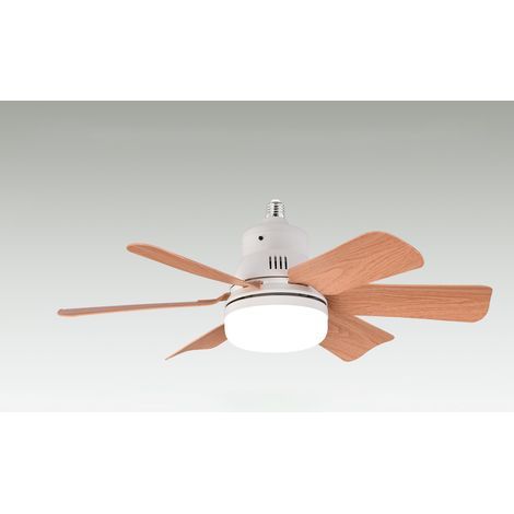 Ventilateur plafond bois 51 cm avec lumière – Télécommande, 3 vitesses, dimmable – Sans socle (1/5)