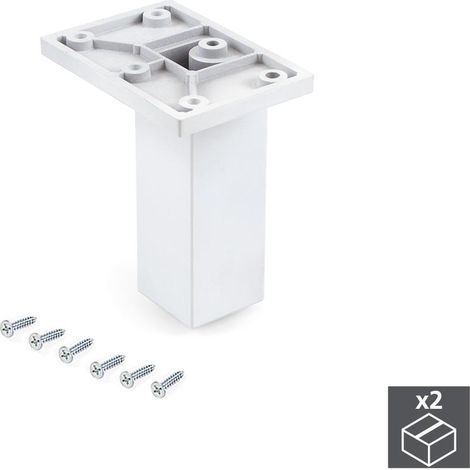 Piedino per mobile, centrale, regolabile, 100 - 110 mm, Plastica, Bianco, 2 pezzi 2023512 EMUCA (1/4)