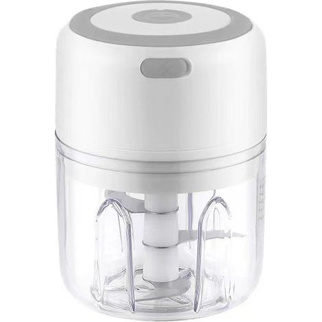 Mini hachoir à ail électrique, hachoir, robot de cuisine portable sans fil avec chargement USB, presse à ail puissante et facile à nettoyer (1/5)
