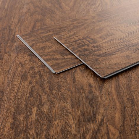 ML-Design Suelo de Vinilo PVC Instalación Mediante Sistema de Click 28 Lamas Vinílicas de Aspecto Madera Acacia Marrón 122x18 cm, Grosor 4,2mm, 6,16m² Antideslizantes e Impermeables Clase de Carga 34 (1/5)