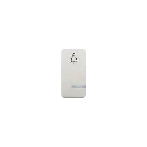 Tecla pulsador bombilla estrecha BLANCA con luminoso BJC 16717-L
