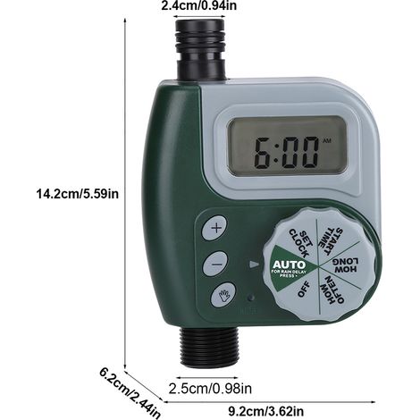 Minuteur d'arrosage automatique numérique pour jardin, contrôleur de système d'irrigation, connecteur G3/4 (1/5)