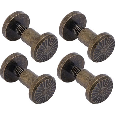 20 jeux de vis de reliure 8 x 6 mm, tête fendue arquée, finition bronze antique, rivets de reliure, goujons pour loisirs créatifs et reliure. (1/5)