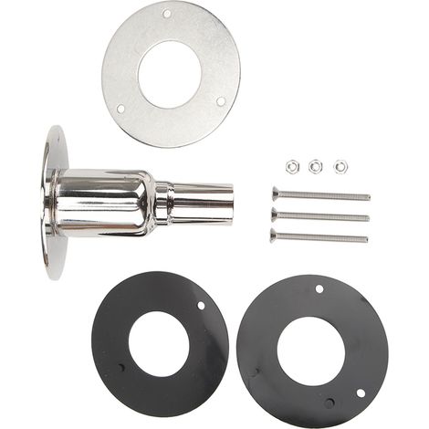 Raccord de sortie de coque 22 mm en acier inoxydable 316 pour conduit d'évacuation de chauffage diesel de yachts et navires. (1/5)