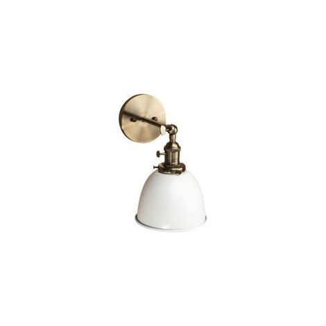 Métal Réglable Applique Luminaire Style de Bol en Fer Abat-jour Lampe Murale Industrial Rétro Eclairage Blanche(pas d'ampoule) [Classe énergétique A+] (1/5)