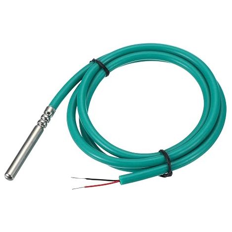 5K NTC Temperature Sensor 39 Inch 1% 3950 Copper Temperature Sensor Waterproof Digital Temperature Transmitter Extension for Air Conditioner Refrigerator Green (1/5)