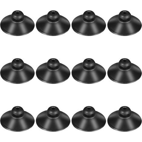 Lot de 12 ventouses en caoutchouc noir pour pompe d'aquarium, ventouses en verre pour tube de ligne aérienne, décoration d'aquarium (1/5)